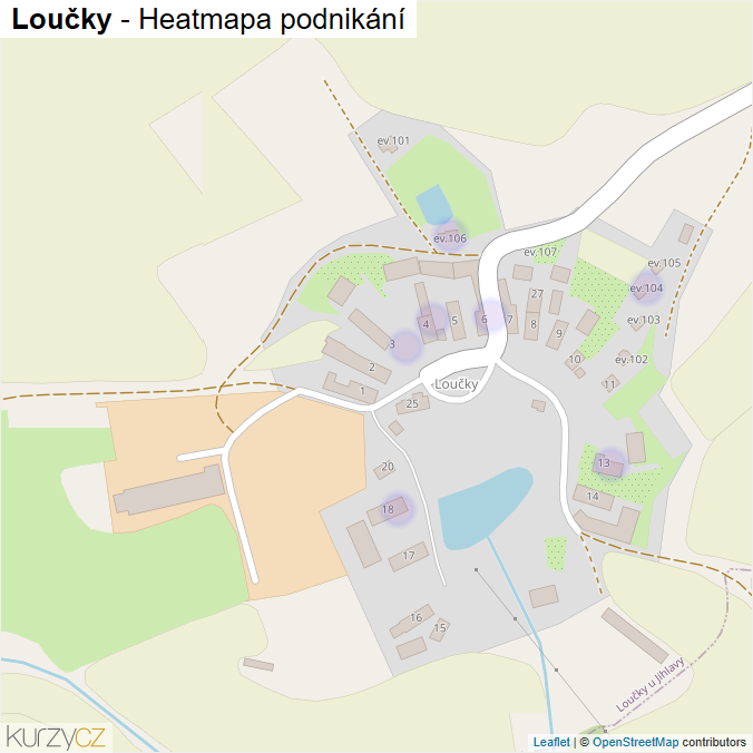 Mapa Loučky - Firmy v části obce.