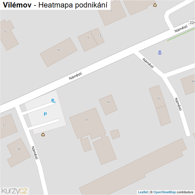 Mapa Vilémov - Firmy v obci.