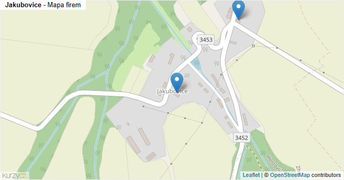 Jakubovice - mapa firem
