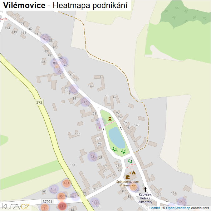 Mapa Vilémovice - Firmy v části obce.