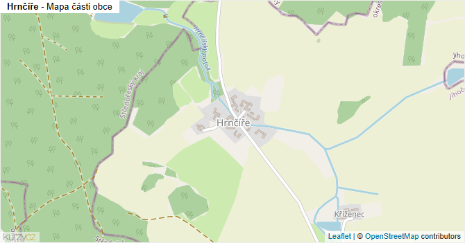 Hrnčíře - mapa části obce