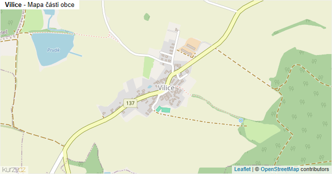 Vilice - mapa části obce