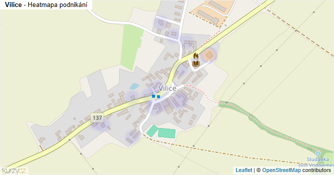 Vilice - mapa podnikání
