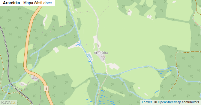 Arnoštka - mapa části obce