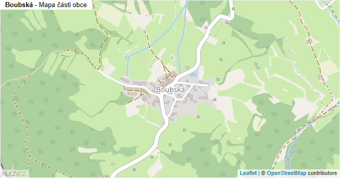 Boubská - mapa části obce