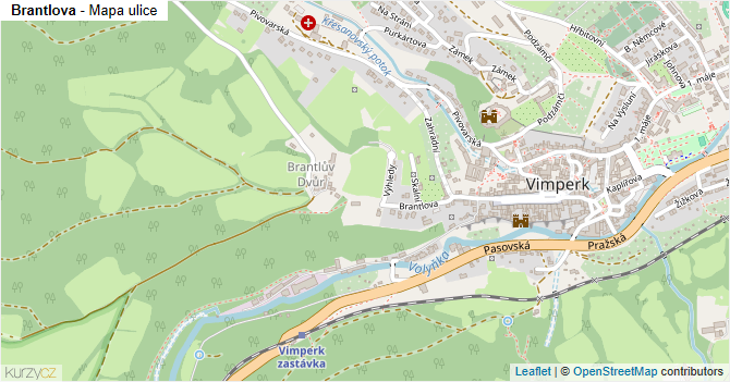 Brantlova - mapa ulice