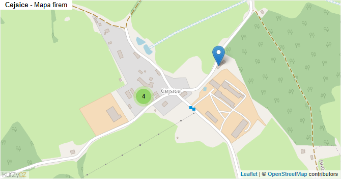 Cejsice - mapa firem