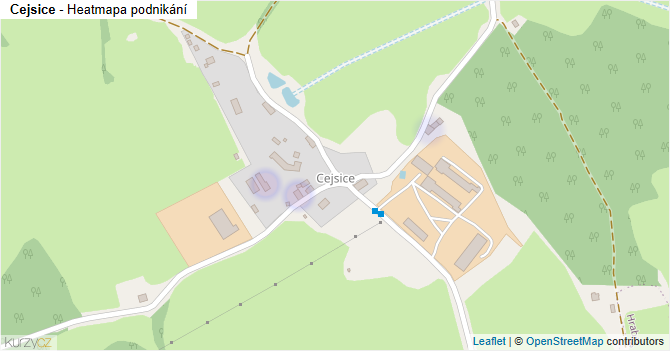 Cejsice - mapa podnikání