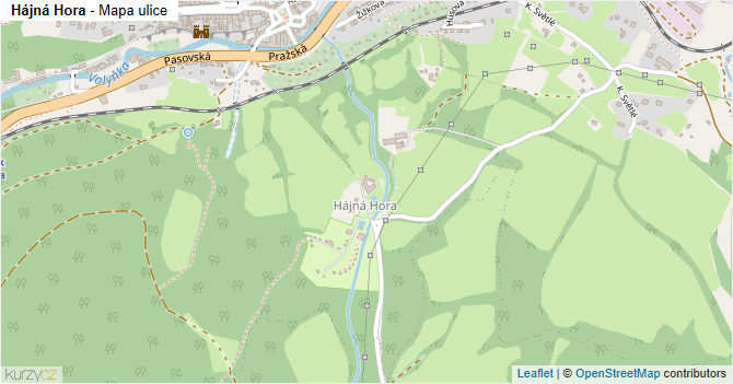 Hájná Hora - mapa ulice