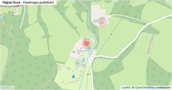 Hájná Hora - mapa podnikání