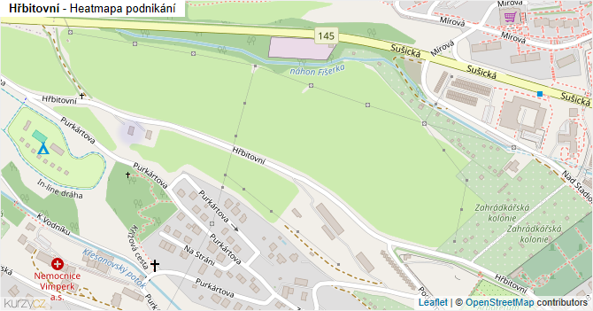 Hřbitovní - mapa podnikání