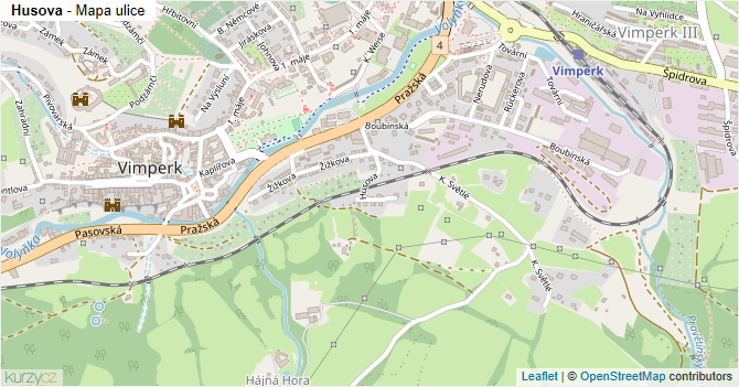 Husova - mapa ulice
