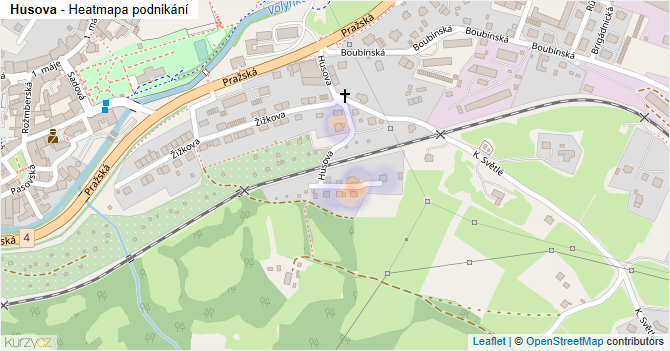 Husova - mapa podnikání