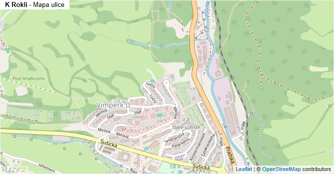 K Rokli - mapa ulice