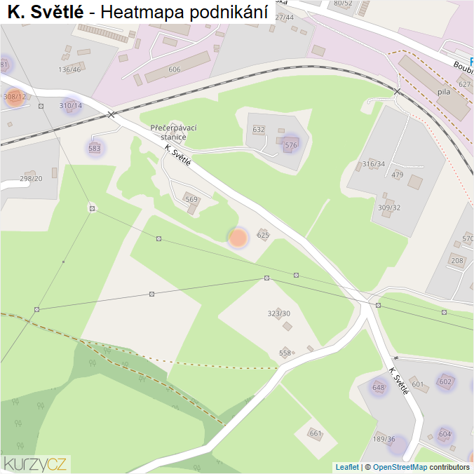 Mapa K. Světlé - Firmy v ulici.