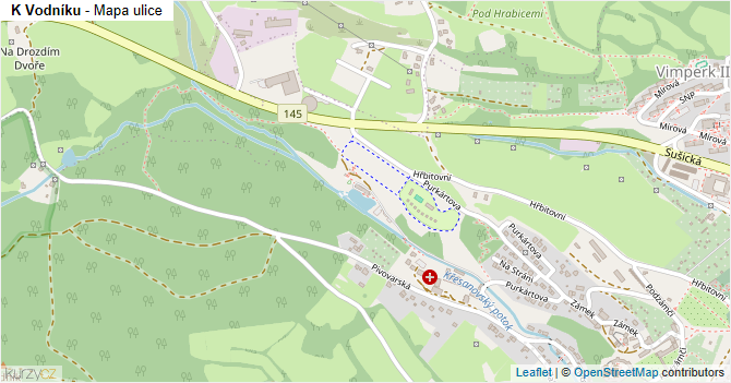 K Vodníku - mapa ulice