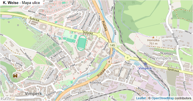 K. Weise - mapa ulice
