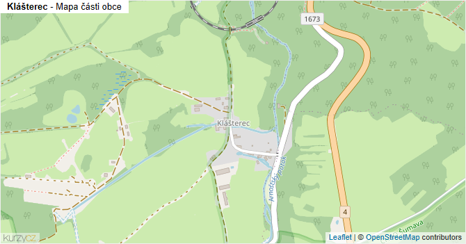 Klášterec - mapa části obce
