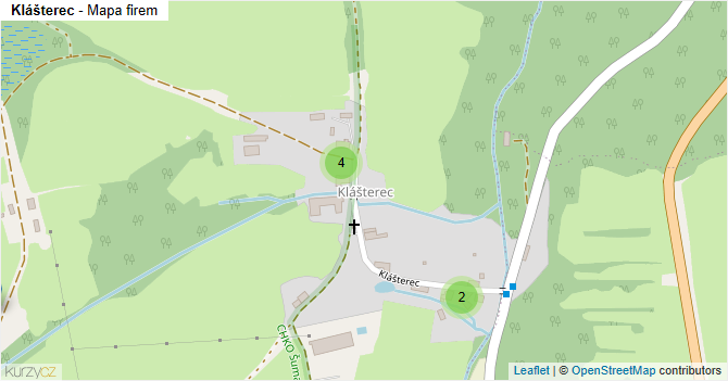 Klášterec - mapa firem
