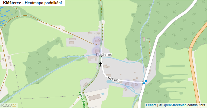 Klášterec - mapa podnikání