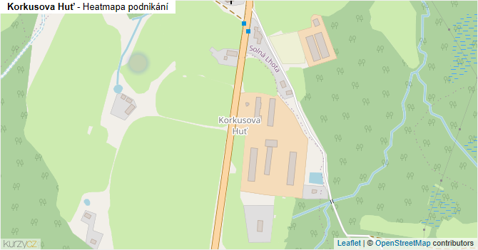 Korkusova Huť - mapa podnikání