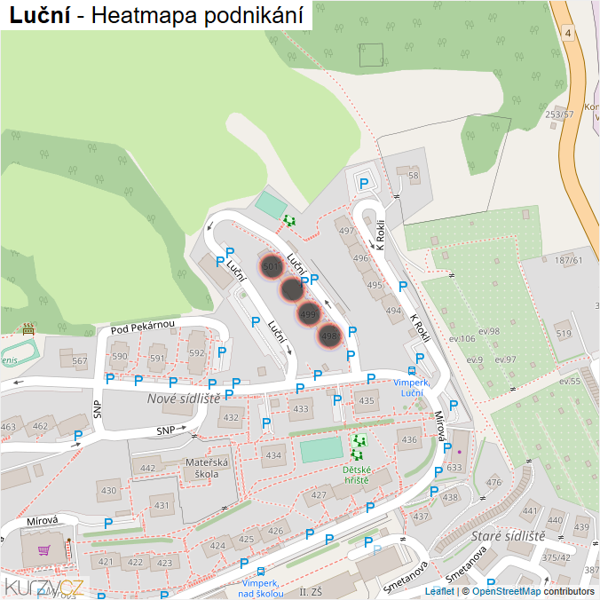 Mapa Luční - Firmy v ulici.