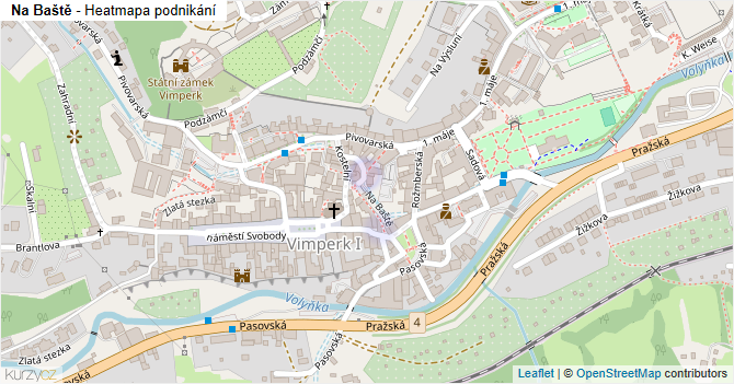 Na Baště - mapa podnikání