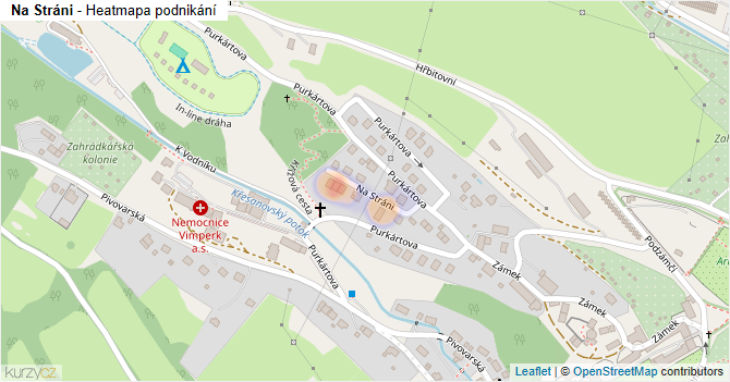 Na Stráni - mapa podnikání