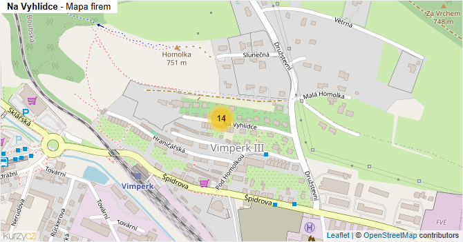 Na Vyhlídce - mapa firem