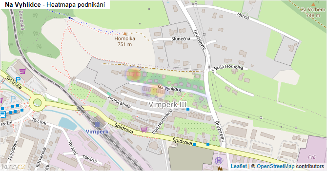 Na Vyhlídce - mapa podnikání