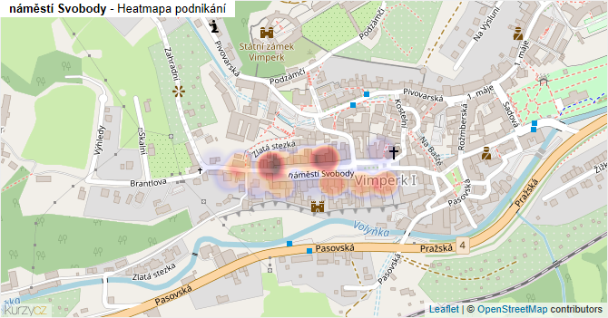 náměstí Svobody - mapa podnikání