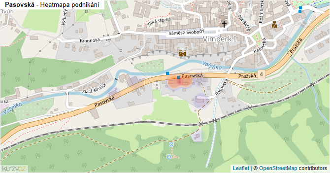 Pasovská - mapa podnikání
