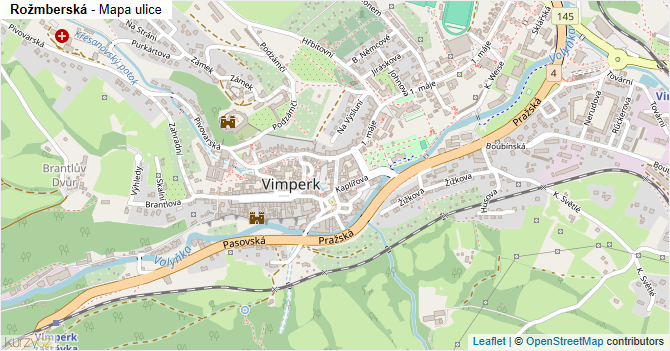 Rožmberská - mapa ulice