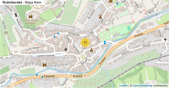 Rožmberská - mapa firem