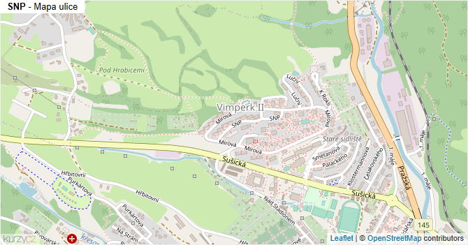 SNP - mapa ulice