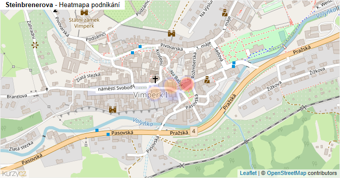Steinbrenerova - mapa podnikání