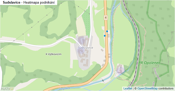 Sudslavice - mapa podnikání