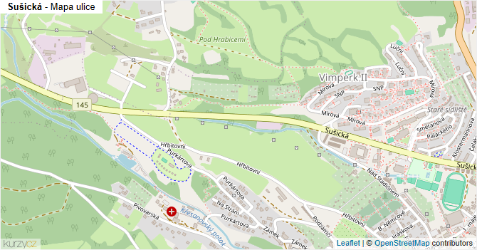 Sušická - mapa ulice