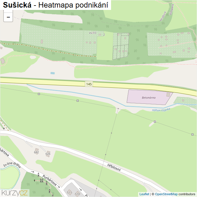 Mapa Sušická - Firmy v ulici.