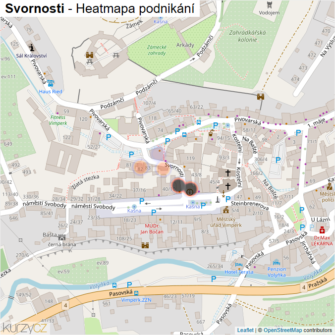 Mapa Svornosti - Firmy v ulici.