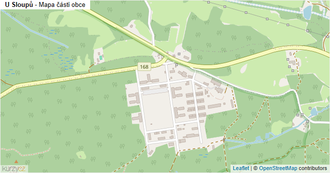 U Sloupů - mapa části obce
