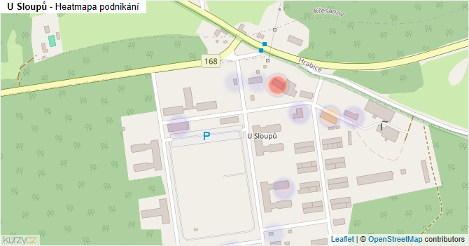 U Sloupů - mapa podnikání