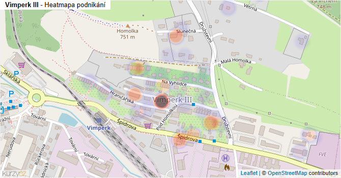 Vimperk III - mapa podnikání