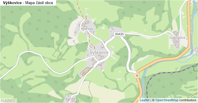 Výškovice - mapa části obce