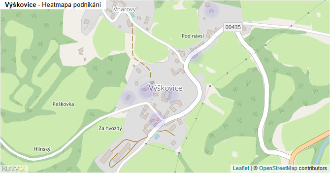 Výškovice - mapa podnikání