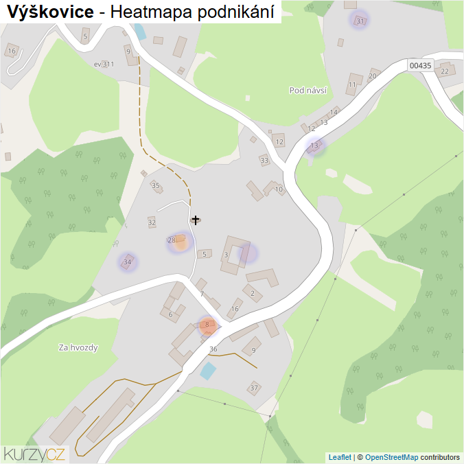 Mapa Výškovice - Firmy v části obce.