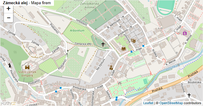 Zámecká alej - mapa firem