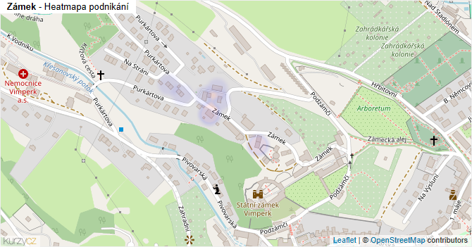 Zámek - mapa podnikání