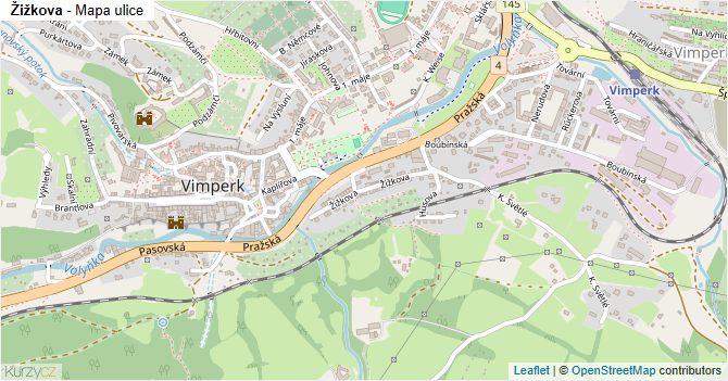 Žižkova - mapa ulice