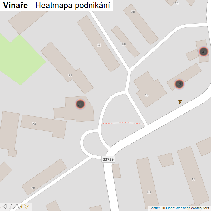 Mapa Vinaře - Firmy v obci.